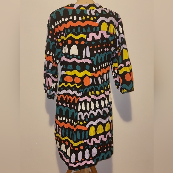 Gorman | Women's Midi Floated Dress | Ballon Sleeve | Size 10 | Multi colour - Picture 7 of 12